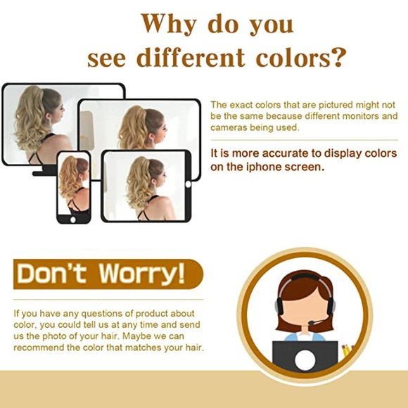 Blonde Ponytail, Long Wavy Ponytail Claw Clip Extension - Picture 6 of 6